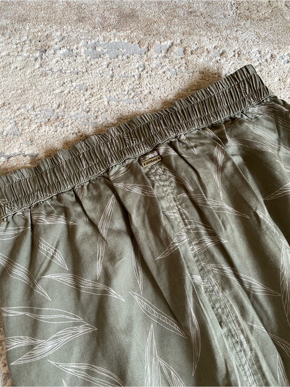 prAna Swift Lake Midi Skirt Rye Green Leaves Tencel Flowy Elasticated Waist: XS - Picture 10 of 10